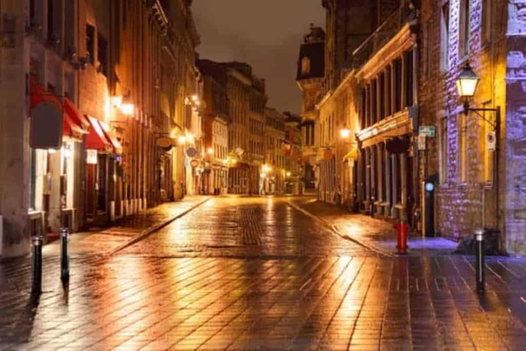 Old Montreal Street At Night