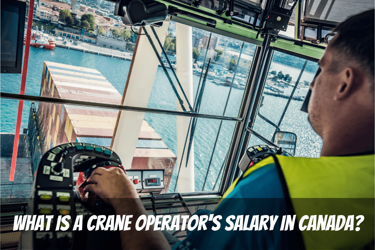 A Worker Moves Cargo Containers From His Cab To Earn His Crane Operator'S Salary In Canada