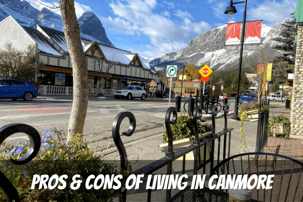 Main Street With A View Of The Rocky Mountains Is Pro Of Living In Canmore