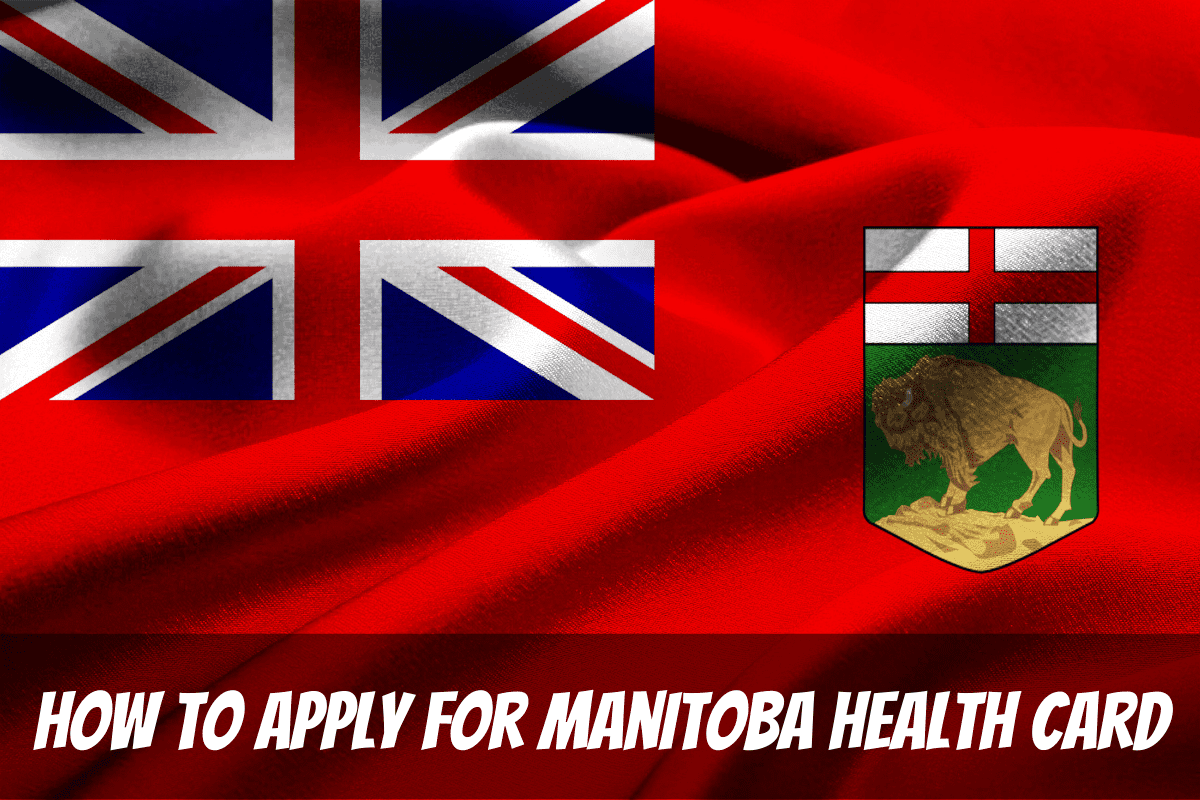 Le drapeau provincial est une toile de fond pour savoir comment faire une demande de carte Santé du Manitoba au Canada