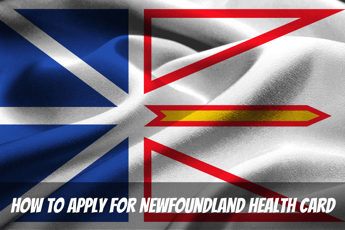 Le drapeau provincial est une toile de fond pour savoir comment demander une carte de santé de Terre-Neuve au Canada
