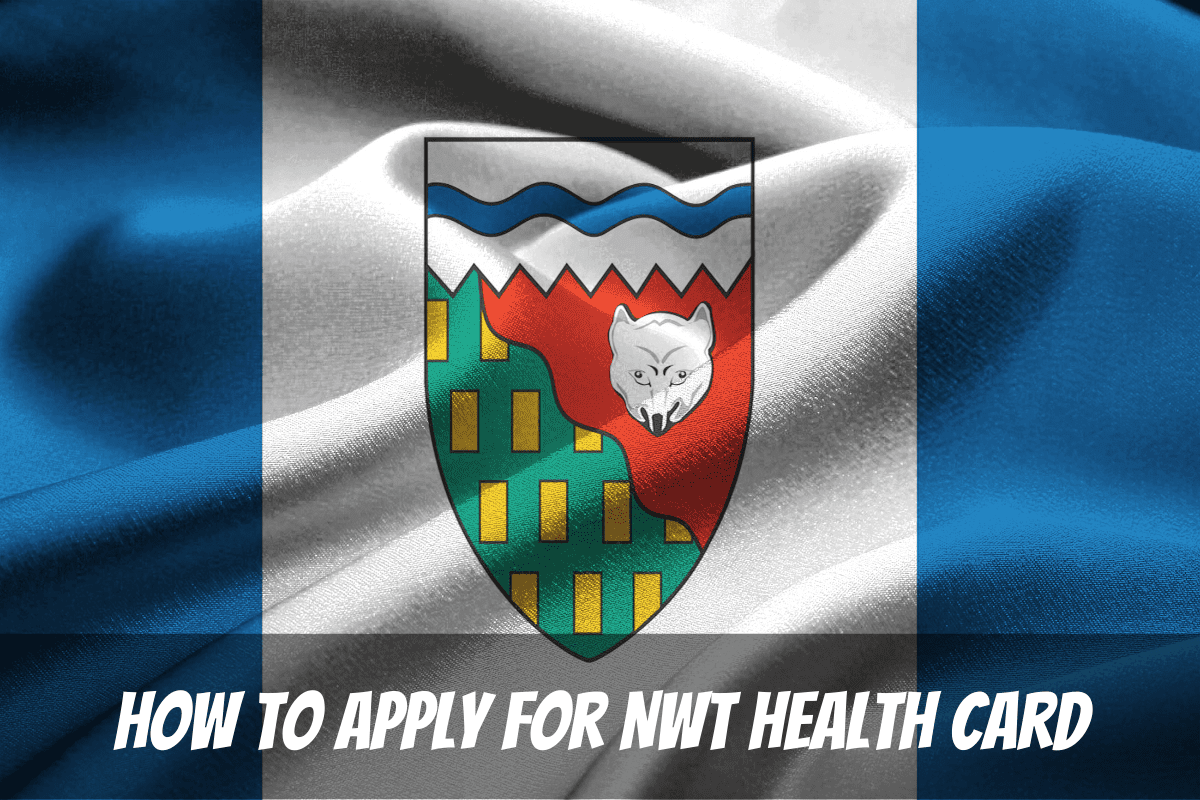 Le drapeau territorial est une toile de fond pour savoir comment demander une carte de santé des TNO au Canada