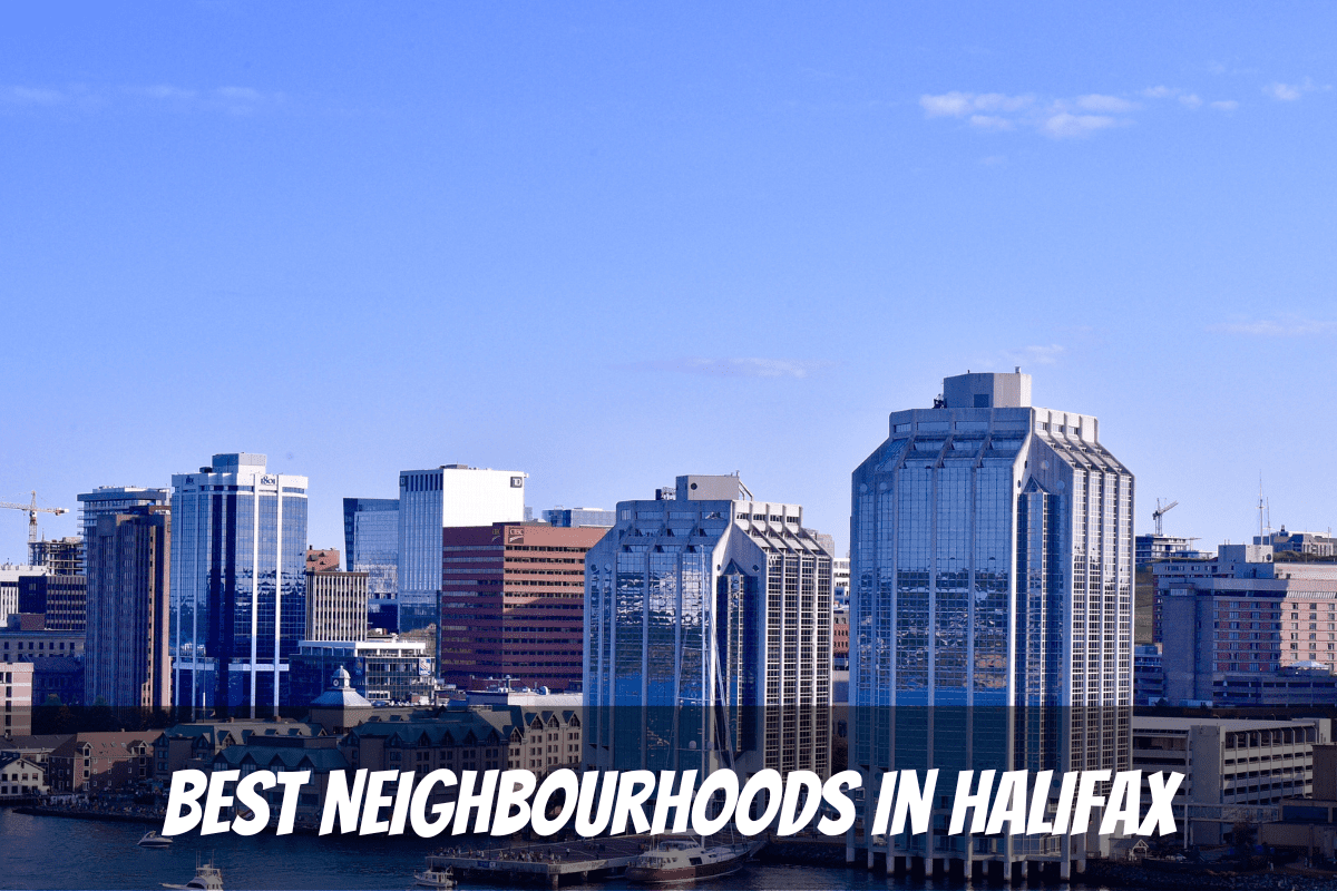 Puerto y centro de la ciudad en un día soleado, los mejores barrios de Halifax, Nueva Escocia, Canadá