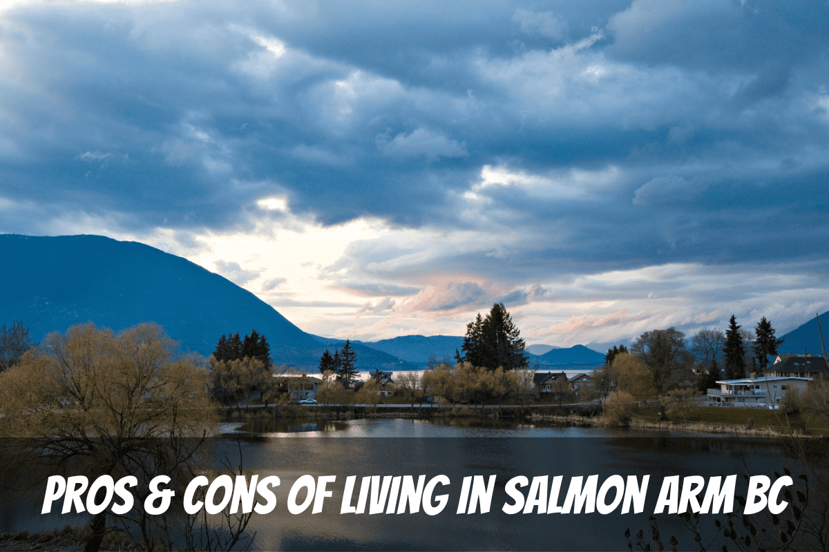 A Beautiful View Across The Shuswap Lake And Trees In The Fall At Salmon Arm As An Example Of The Pros And Cons Of Living In Salmon Arm BC Canada