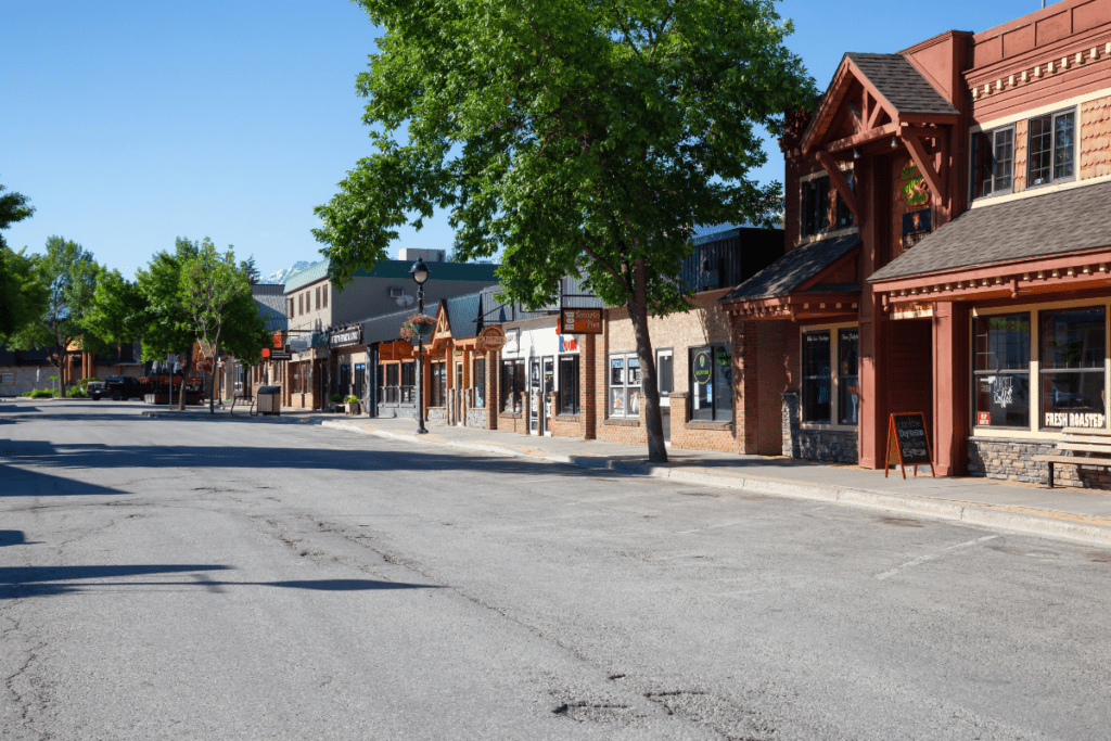 Downtown Golden On Sunny Summer Day One Of Best Small Towns In Bc To Live In Canada