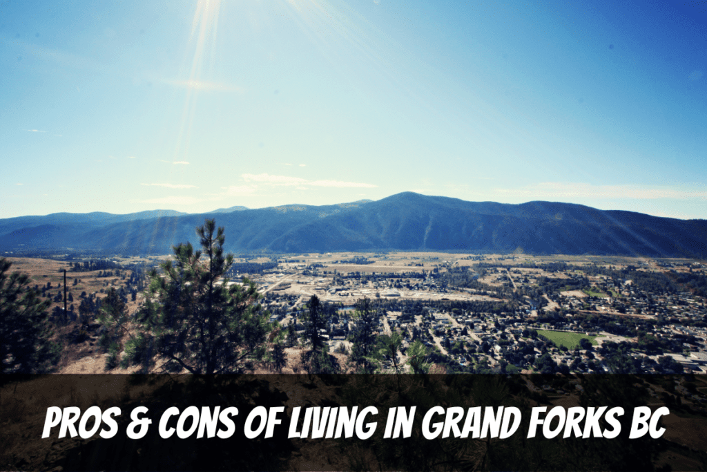 An Aerial View Shows The Pros And Cons Of Living In Grand Forks Bc Canada
