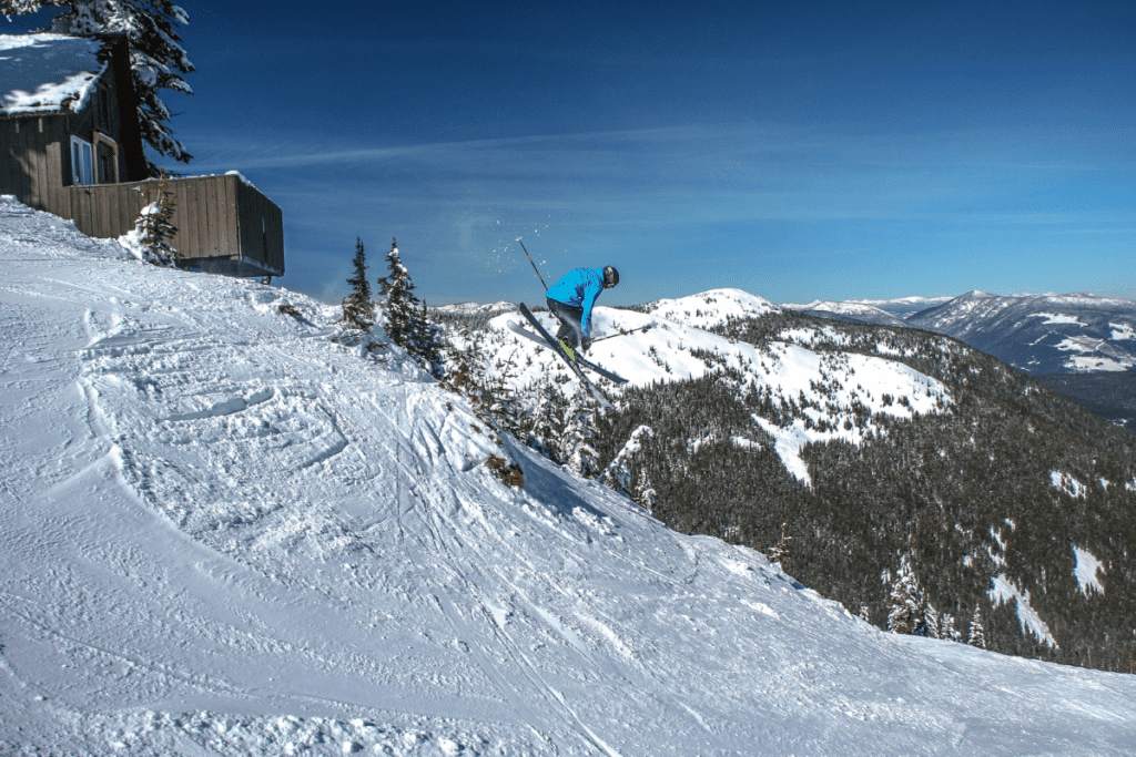 A Skier On A Jump At Red Mountain Ski Resort Rossland One Of The Best Reasons To Move To Bc
