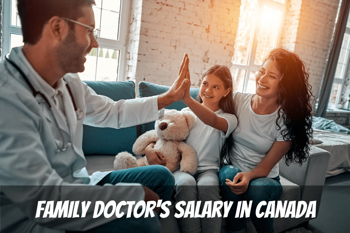 A Physician Sits On A Sofa And Talks To A Young Female Patient And Her Mother For Family Doctor'S Salary In Canada
