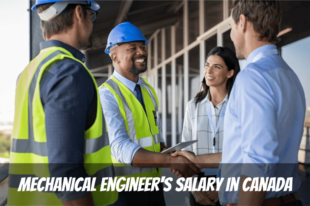 A Manager Discusses An Engineering Project With Collegues To Earn Mechanical Engineer'S Salary In Canada