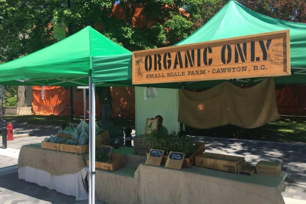 An Organic Food Stand At The Penticton Farmers Market On A Sunny Day One Of The Best Reasons To Move To Bc