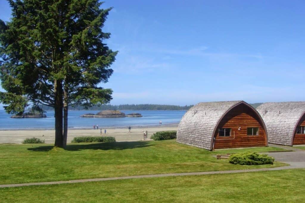 Log Cabins By A Sandy Beach At Tofino On A Sunny Summer Day One Of The Best Reasons To Move To Bc