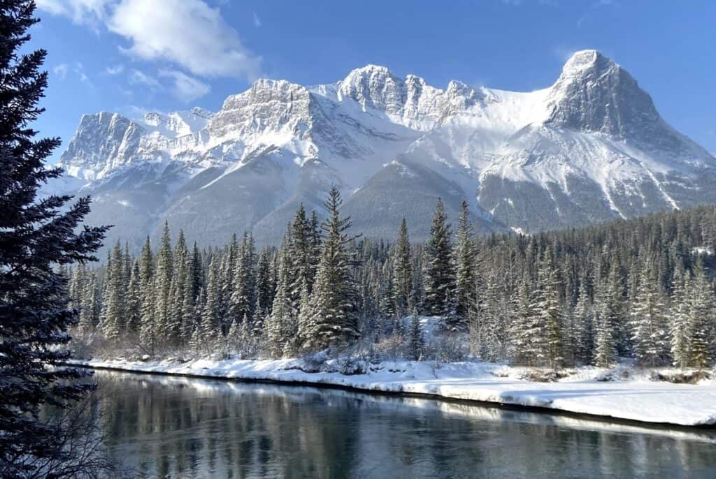 Stunning Snow-Capped Rocky Mountains With The Bow River In The Foreground One Of The Best Reasons To Move To Alberta Canada